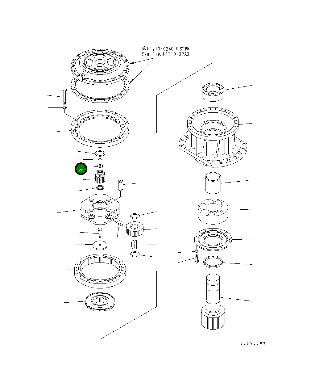Пластина 21T-26-31160 Komatsu