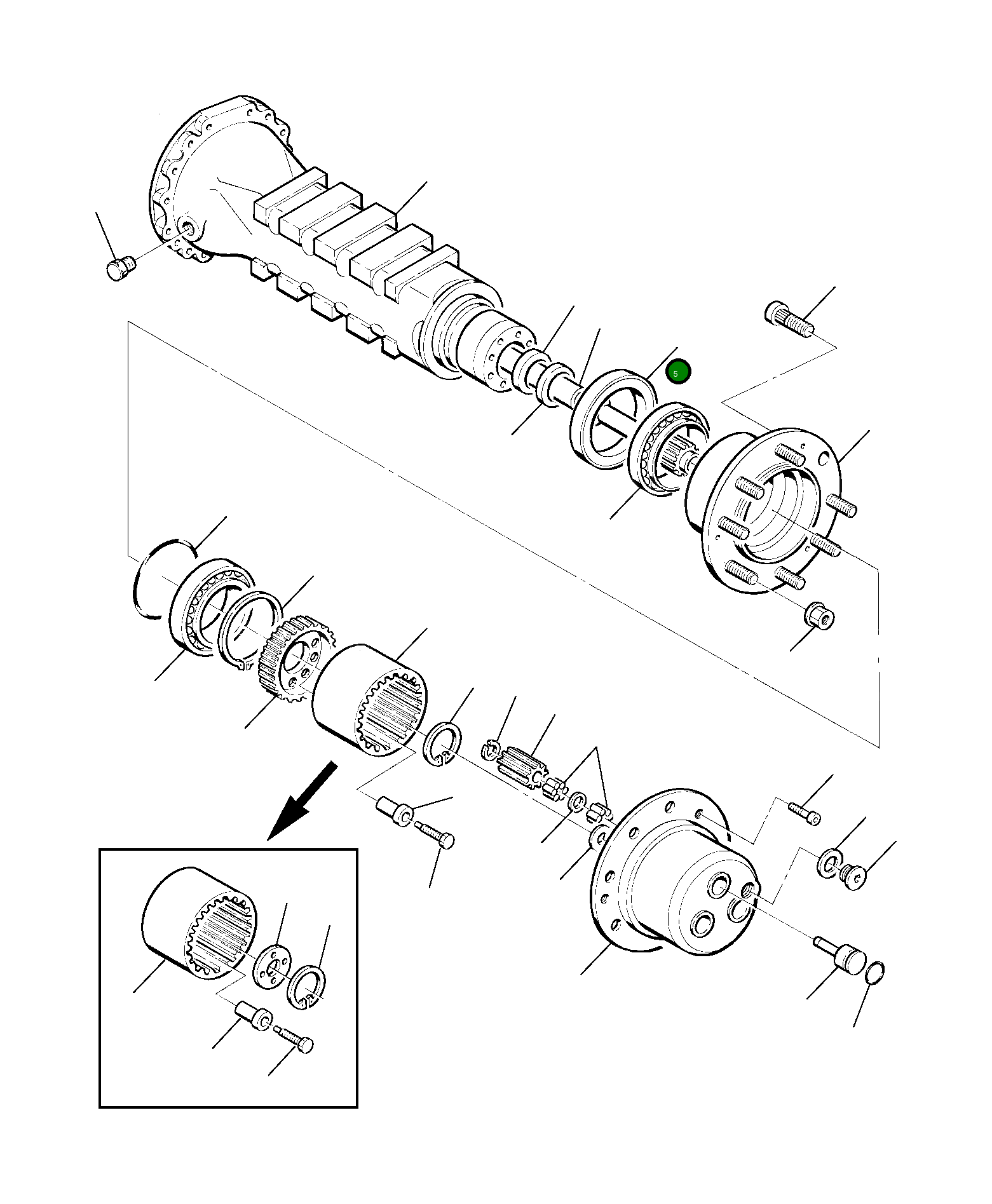 Приводной вал HU1716213 Komatsu
