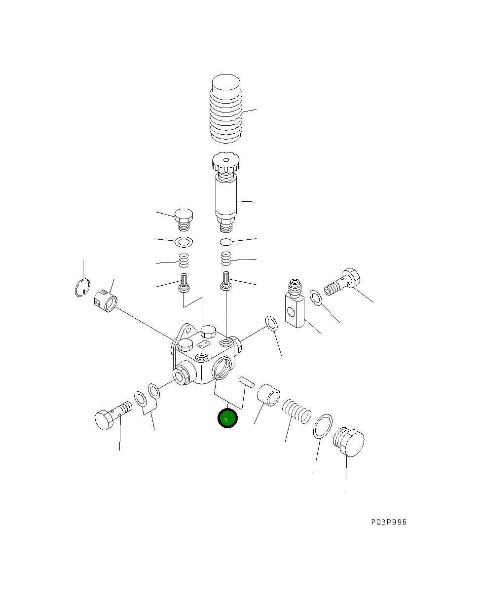 Подкачивающий насос, в сборе DK105237-5000 Komatsu