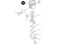 Поршень 6151-32-2110 Komatsu
