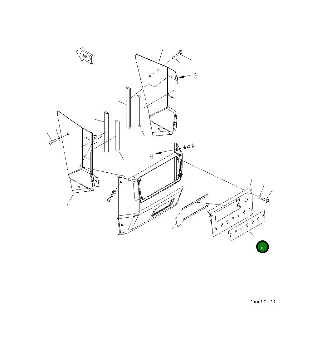 Панель 17A-Z11-7260 Komatsu