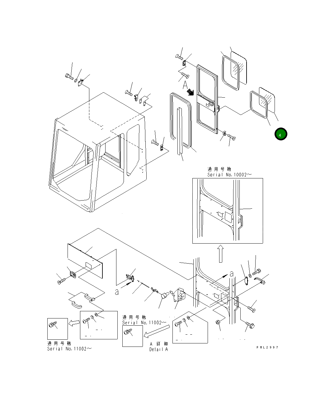 Стекло 21T-54-71180 Komatsu