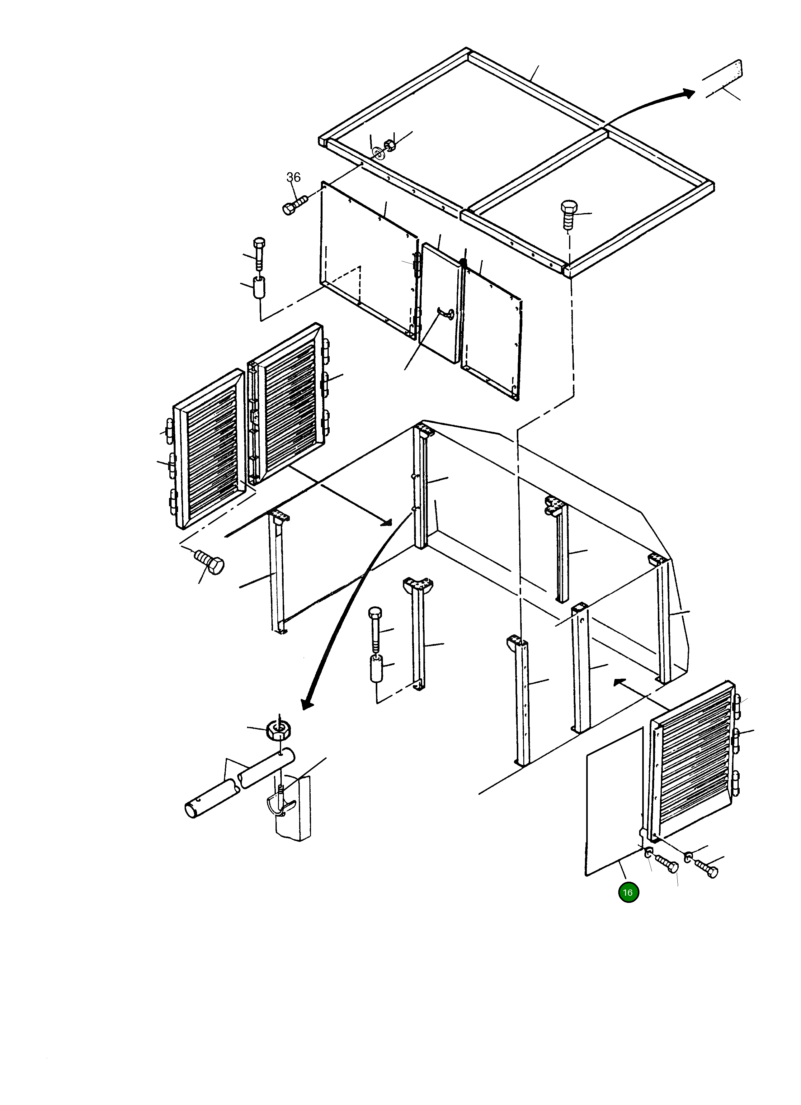 Стенка 883 884 40 Komatsu