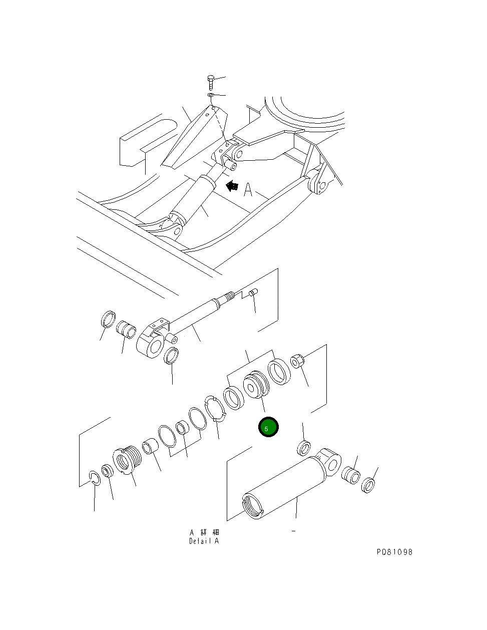 Поршень YM172422-72780 Komatsu