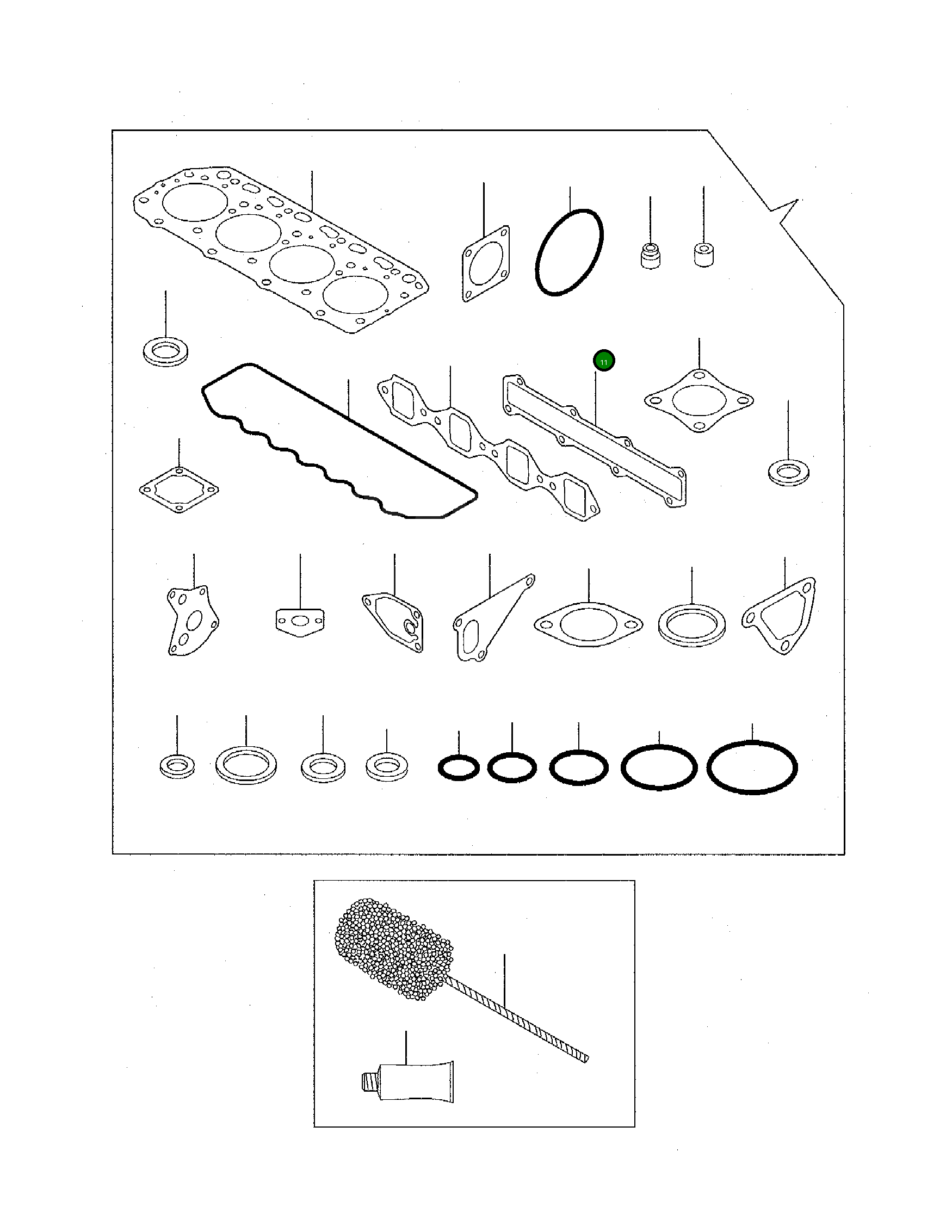 Прокладка YM124407-13110 Komatsu