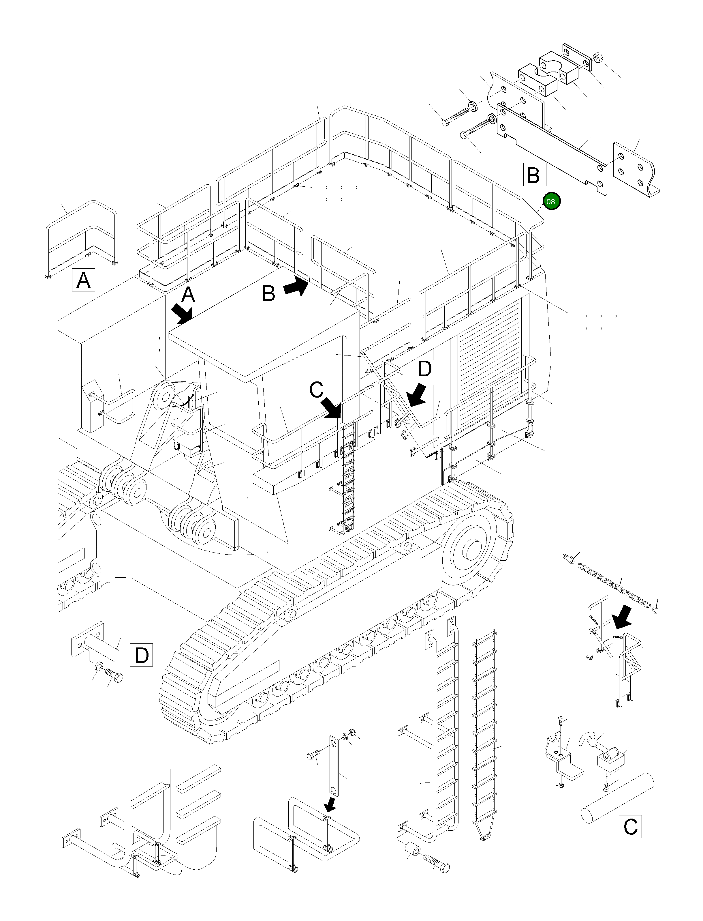 Рельс 922 844 40 Komatsu