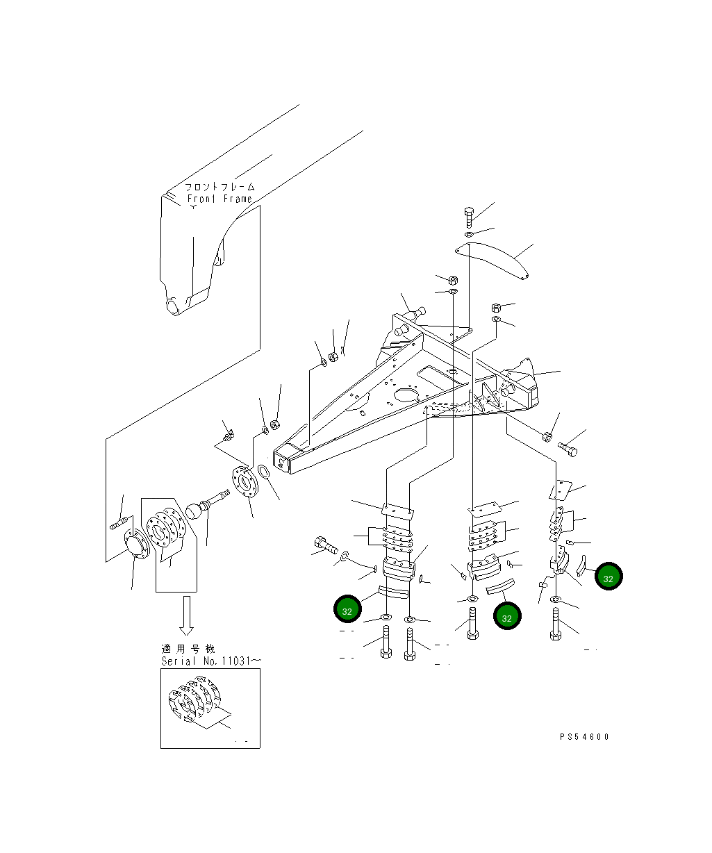 Проставка 235-70-11430 Komatsu
