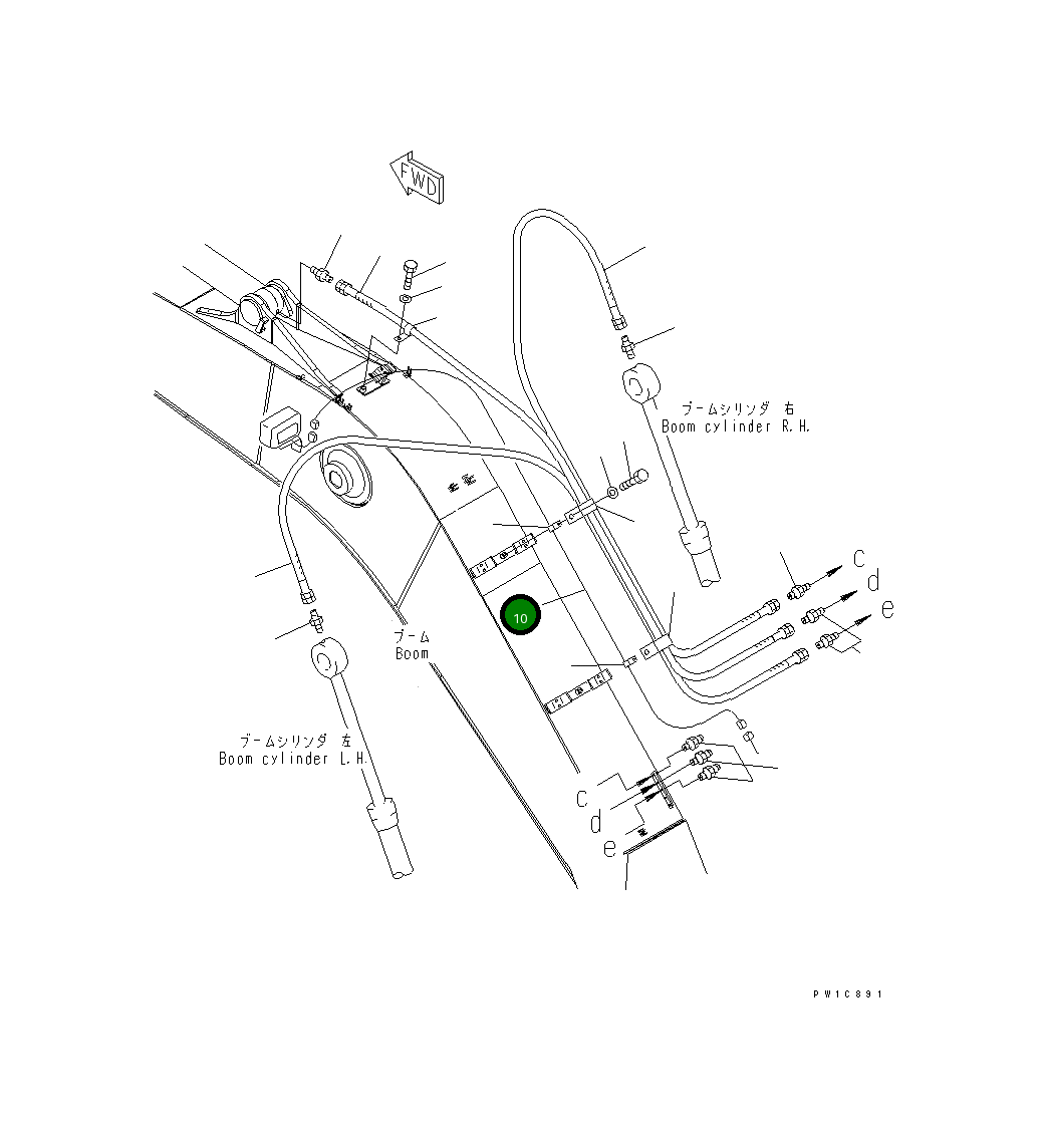 Провод 22U-06-21350 Komatsu
