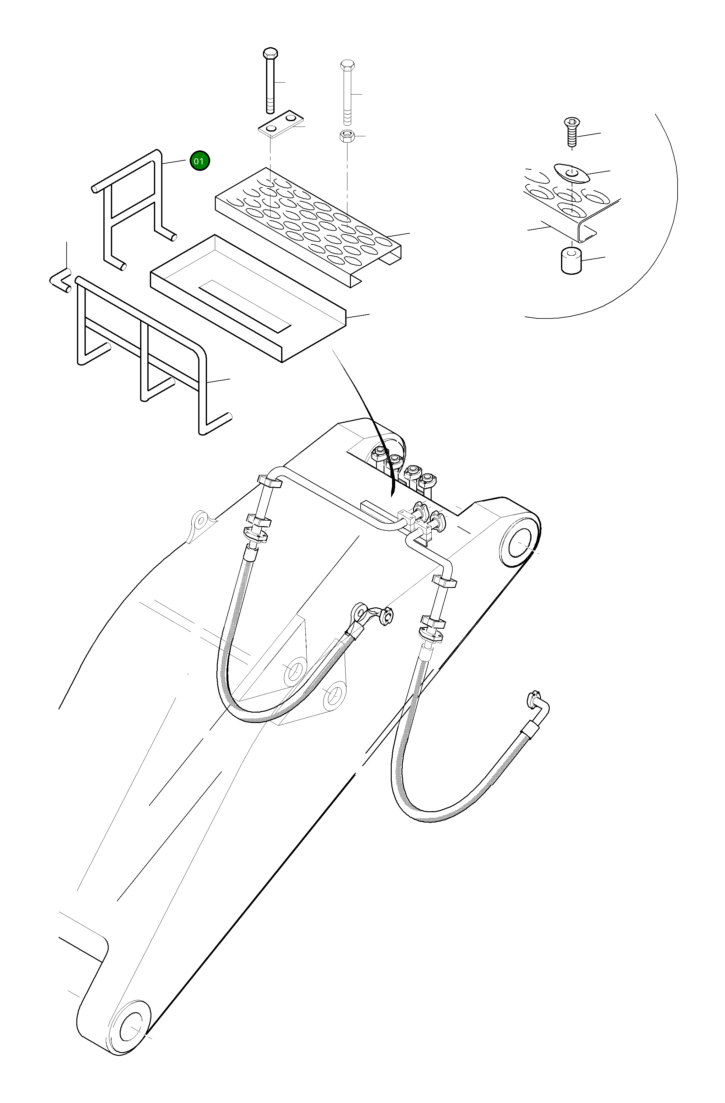 Рельс 938 691 40 Komatsu