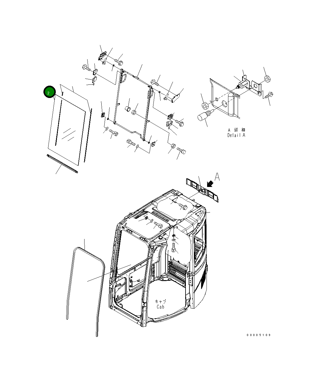 Стекло 22B-54-17931 Komatsu