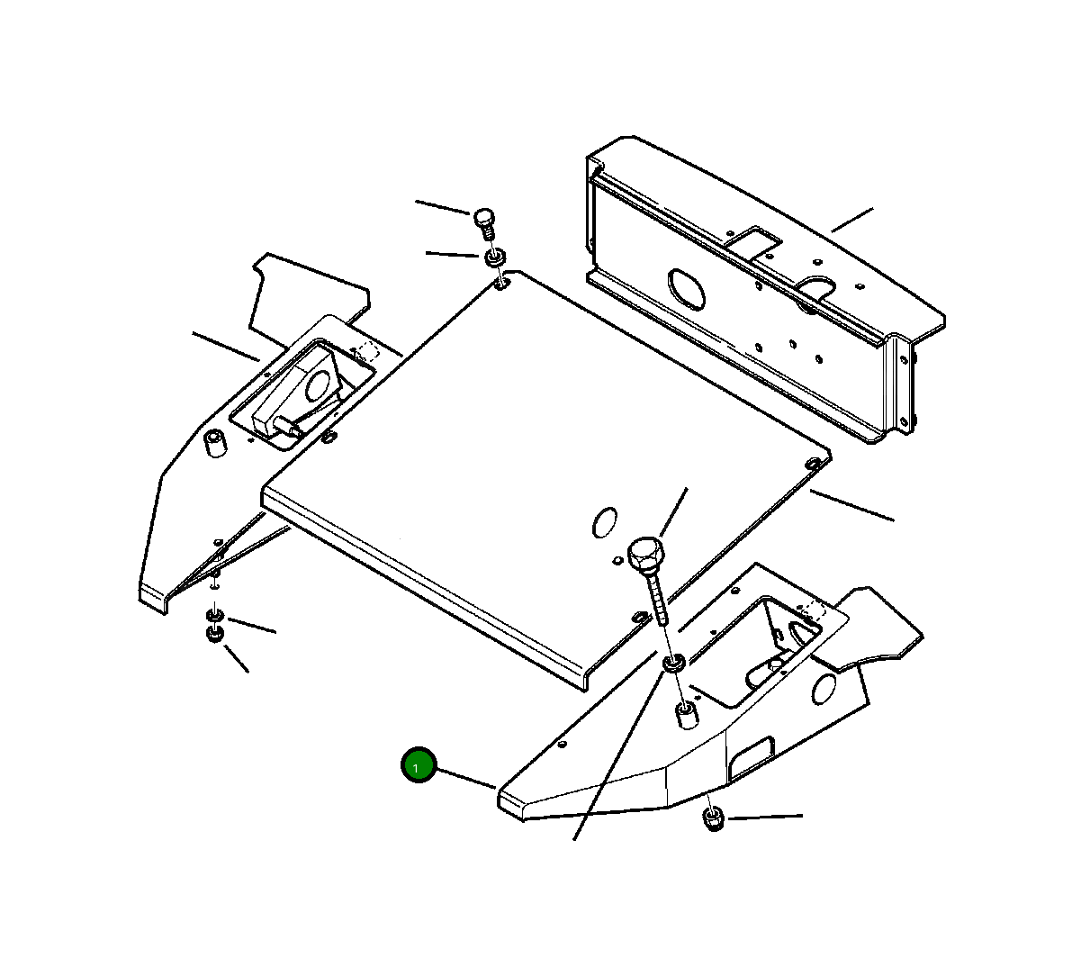 Правое основание 42N-54-13340 Komatsu