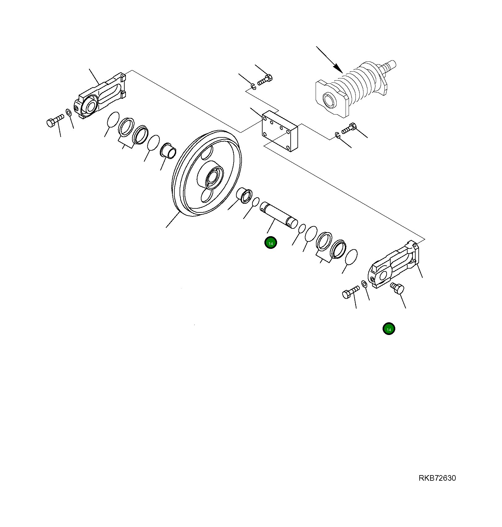 Пружинная шайба 22L-09-R1T10 Komatsu