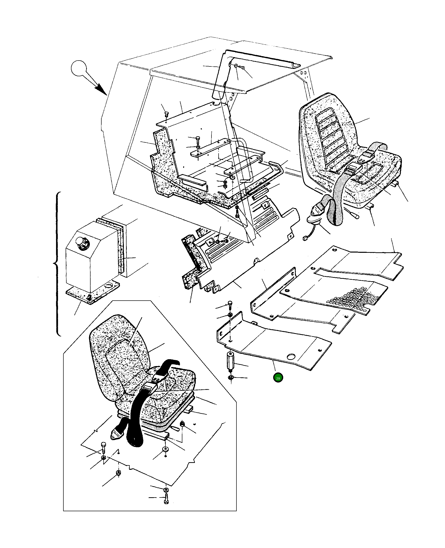 Панель, правая 333305076 Komatsu