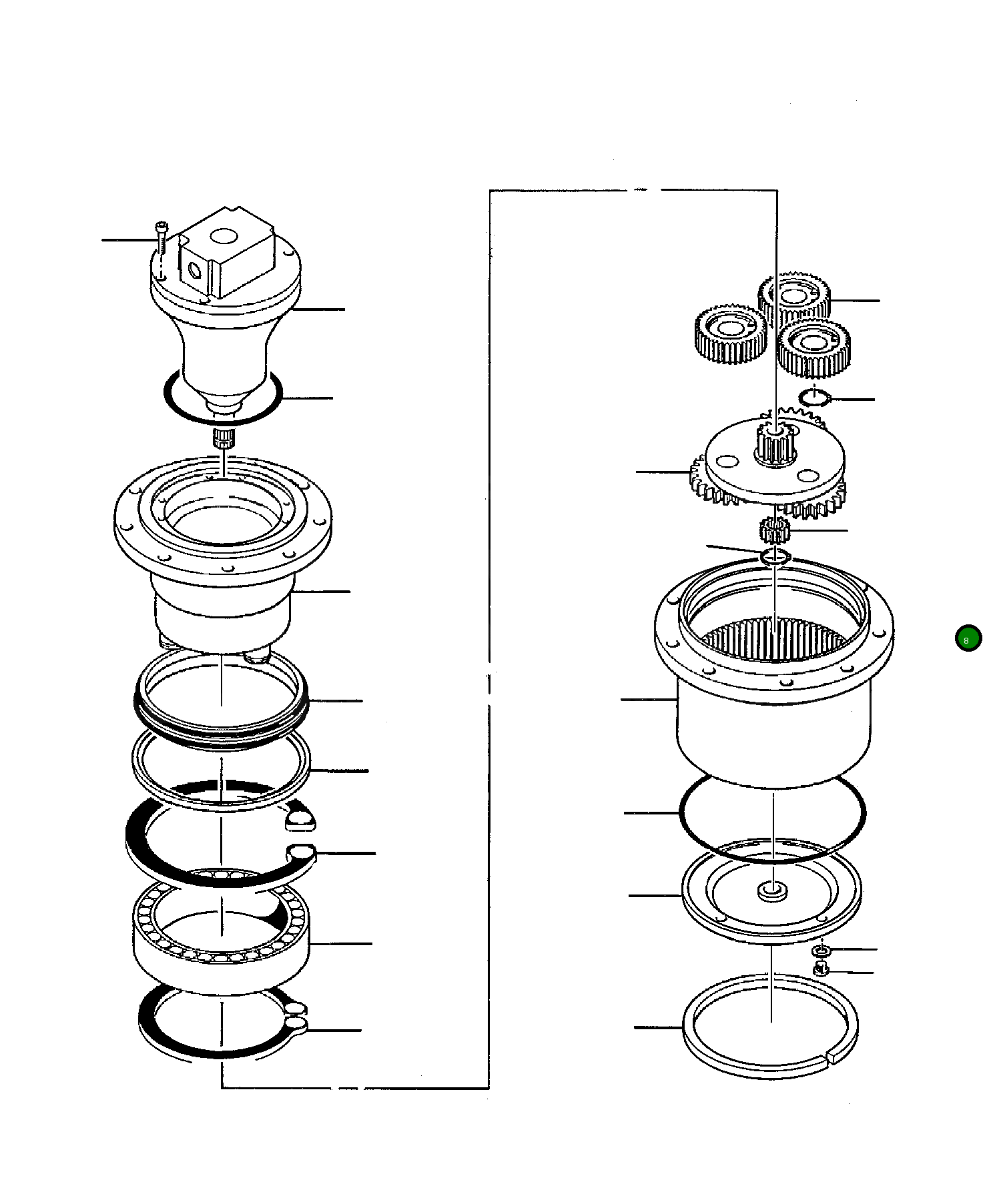 Солнечная шестерня 843200518 Komatsu