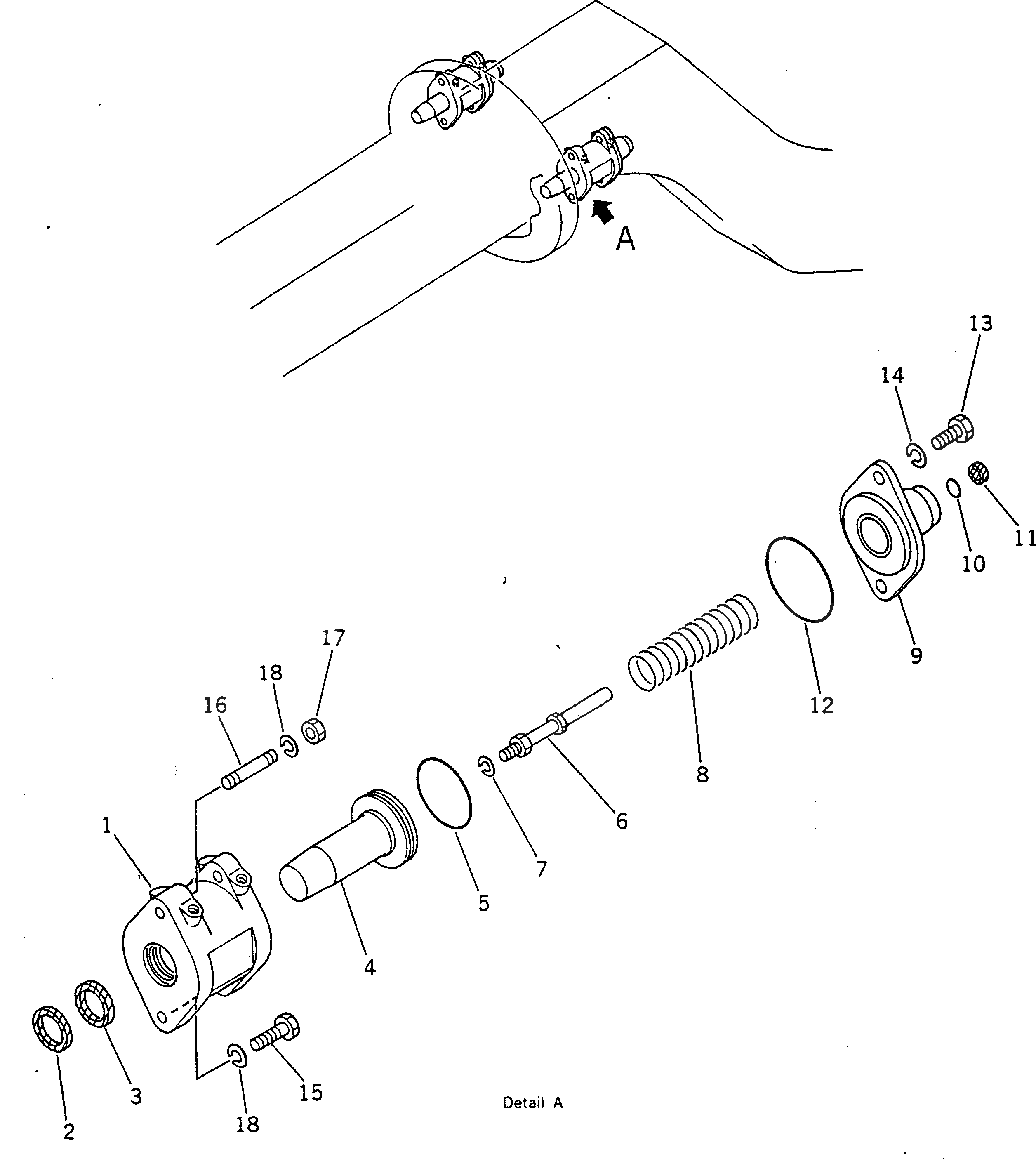 Палец фиксатора в сборе 234-43-05122 Komatsu