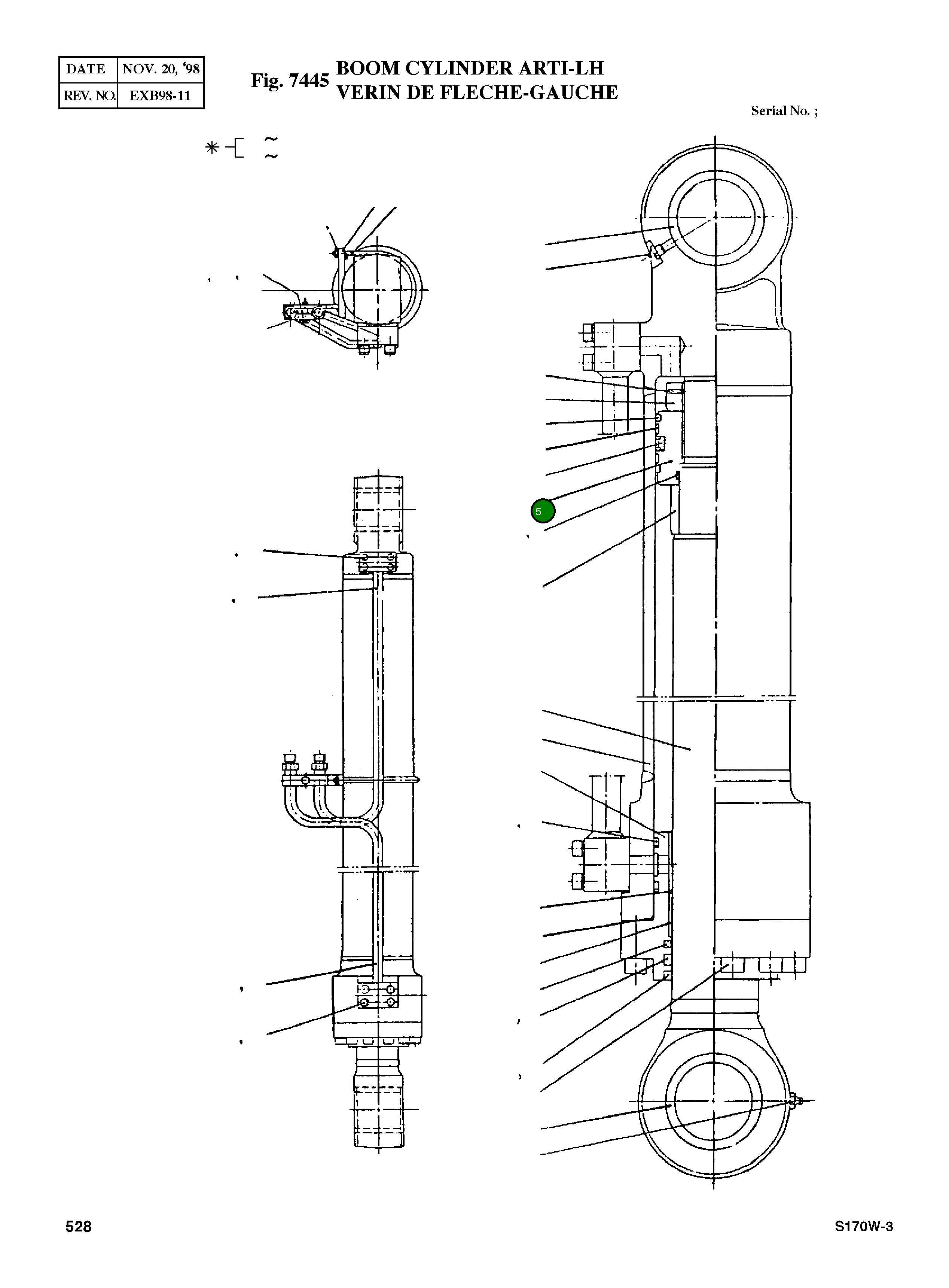 Поршень 03B522-1 Komatsu