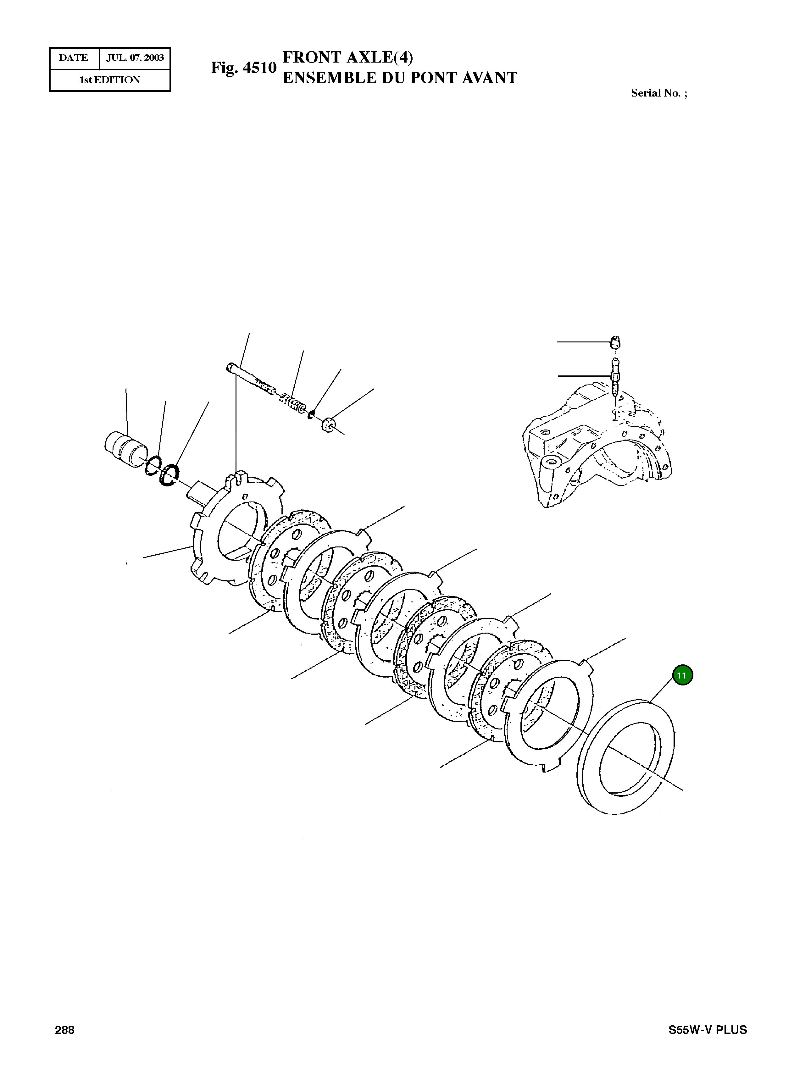 Проставка 171.07.011.01 Komatsu