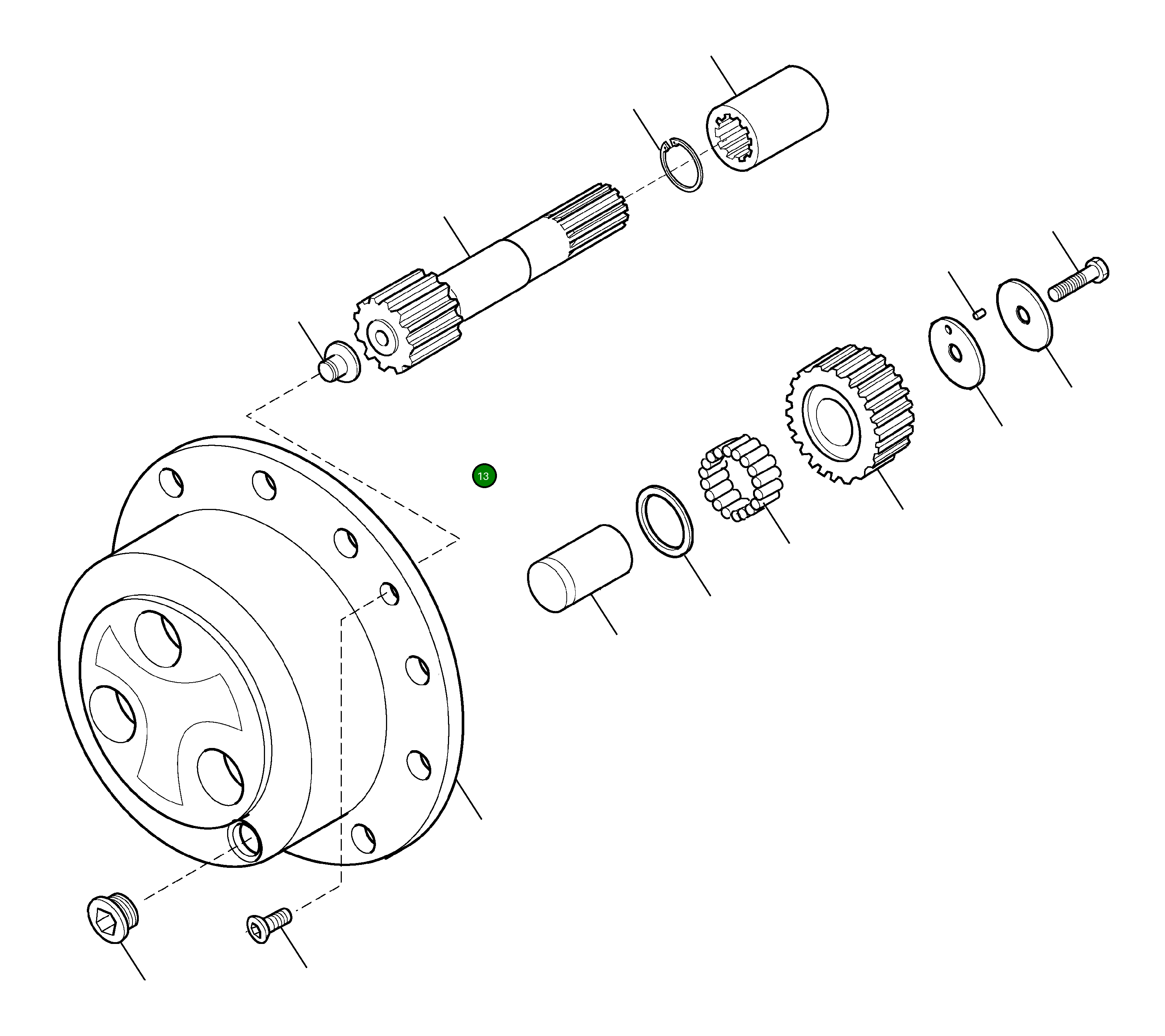 Приводной вал CA0137130 Komatsu