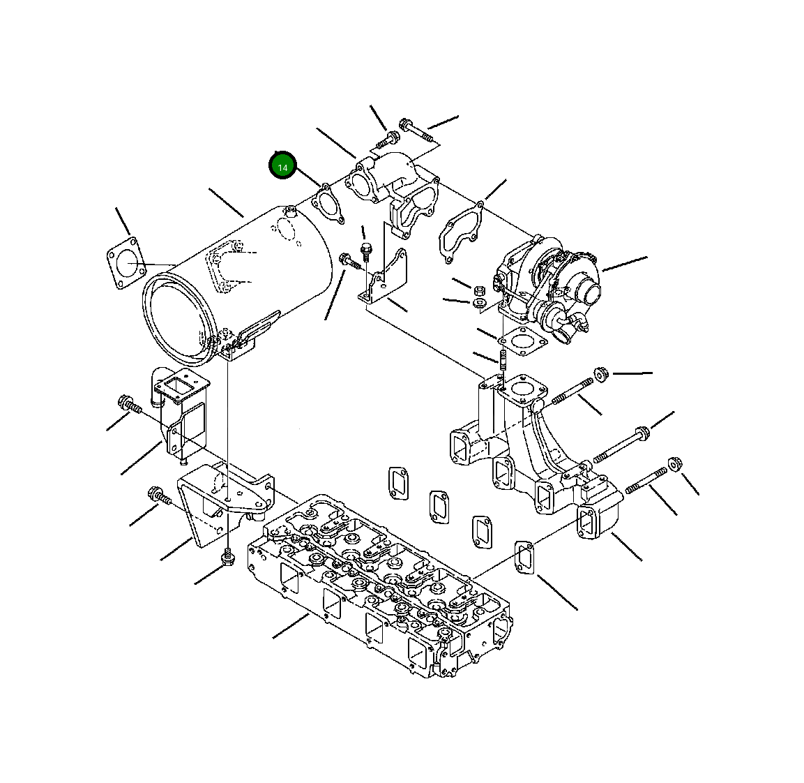 Прокладка YM129472-13520 Komatsu
