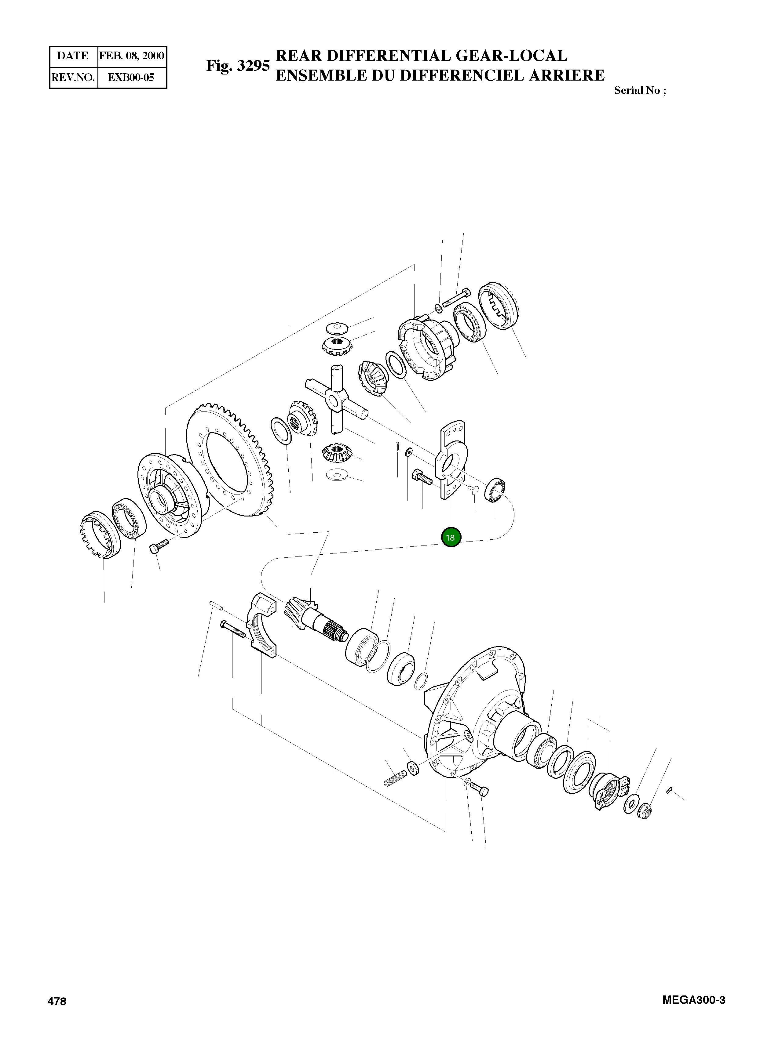 Поперечная балка 4361-7002 Komatsu
