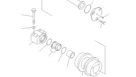 Поддерживающий каток 20Y-30-08050 Komatsu