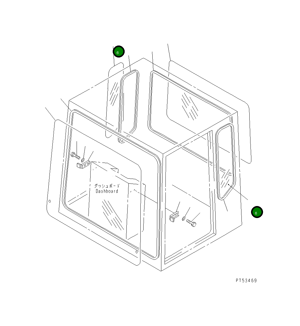Стекло 26C-95-11210 Komatsu
