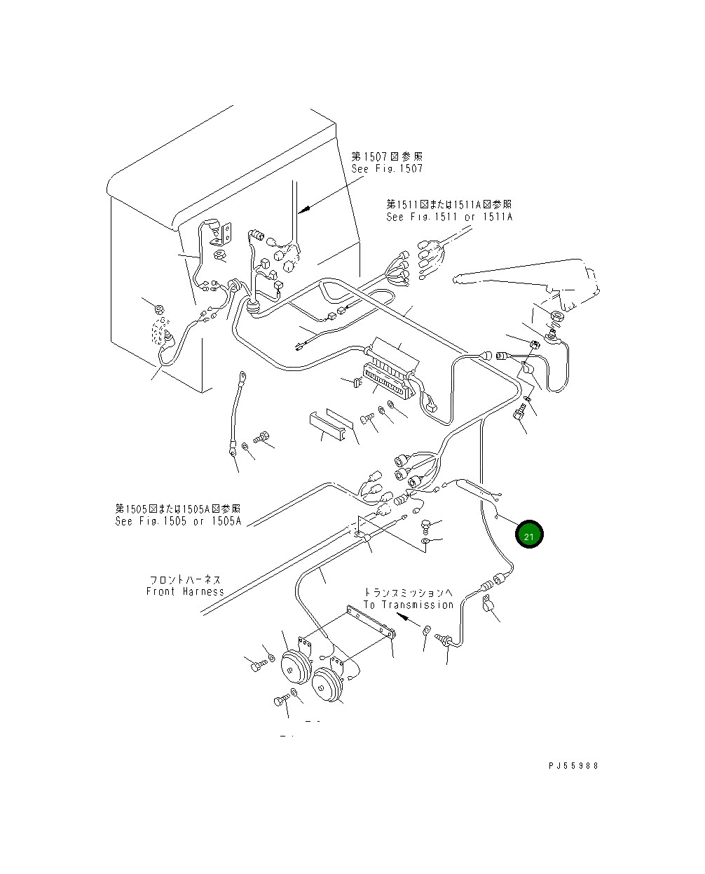 Провод 23D-06-13130 Komatsu