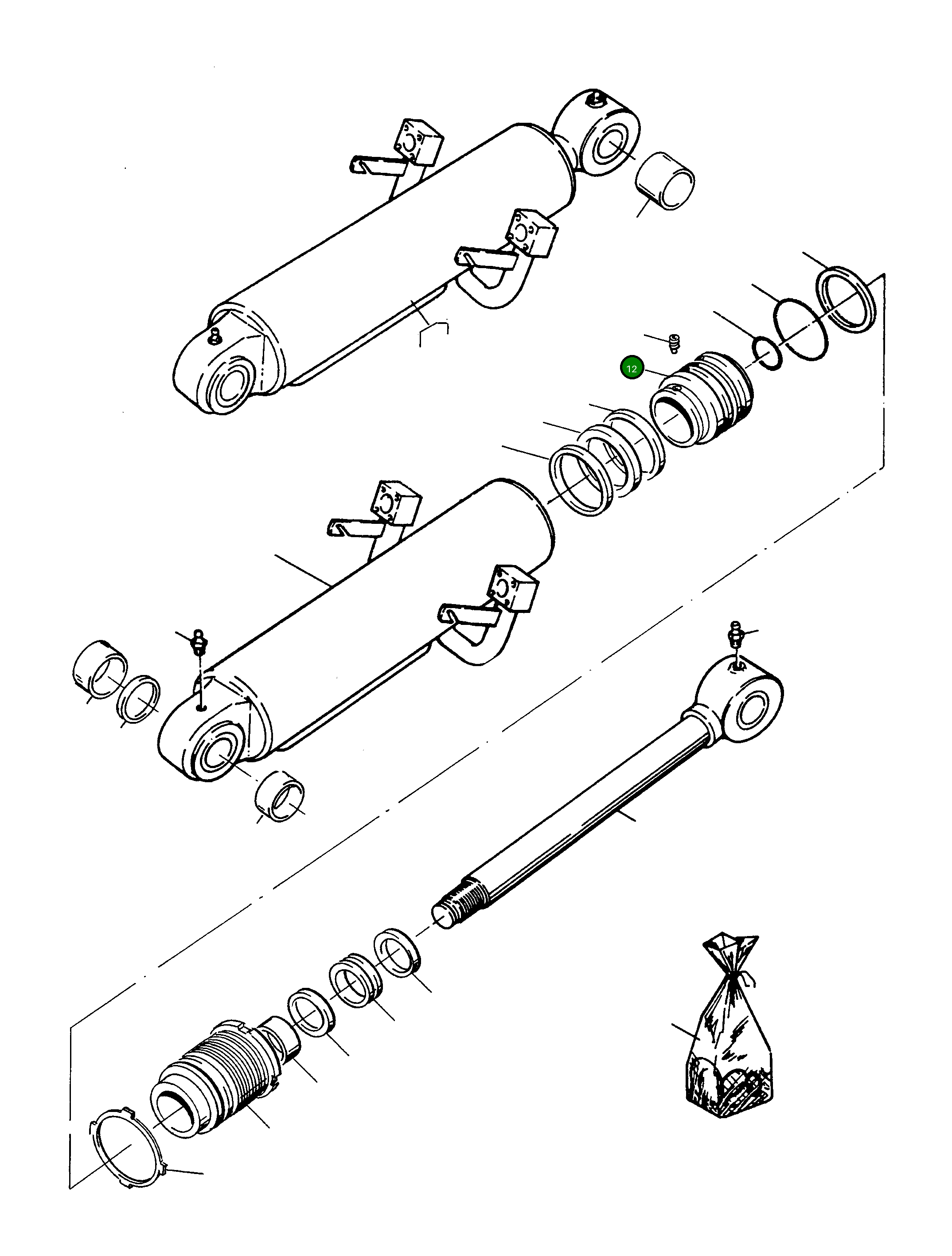 Поршень 4915631M1 Komatsu