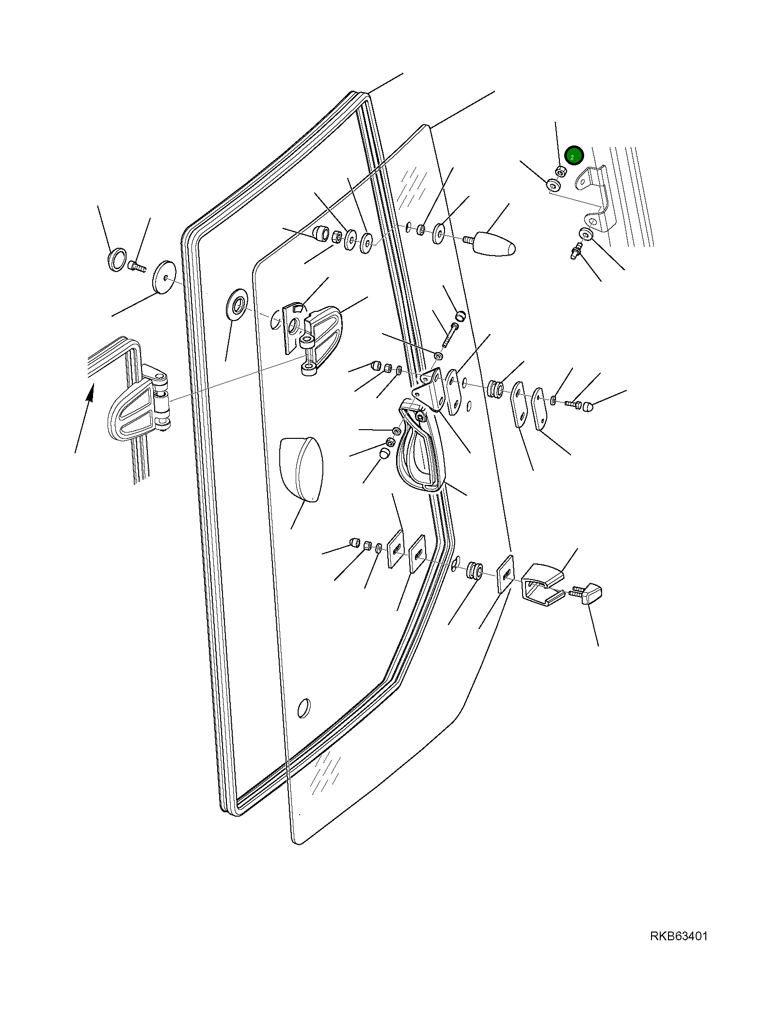Стекло 42N-54-13810 Komatsu