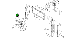Подсборка вентилятора 600-645-6850 Komatsu