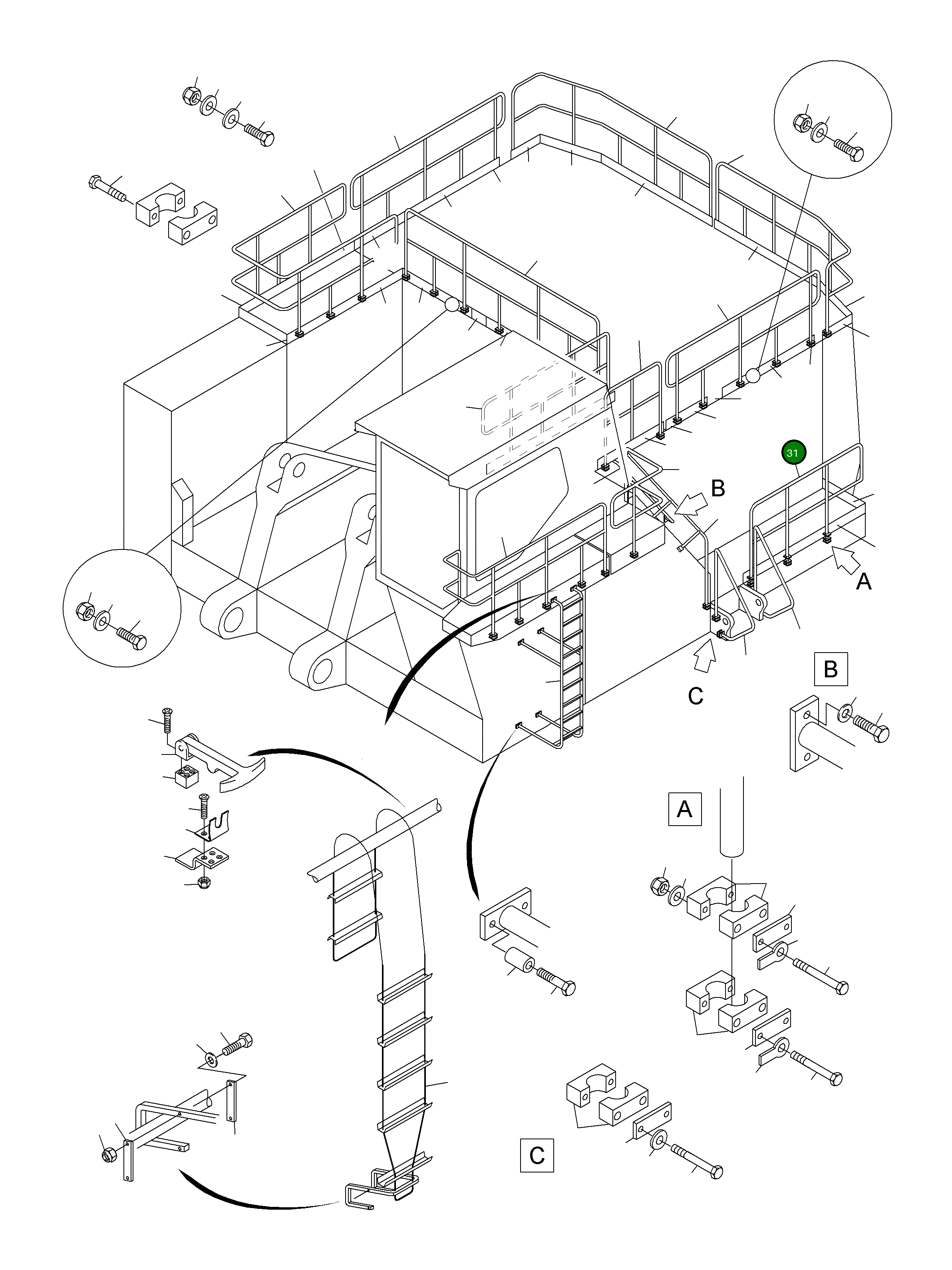 Рельс 934 844 40 Komatsu