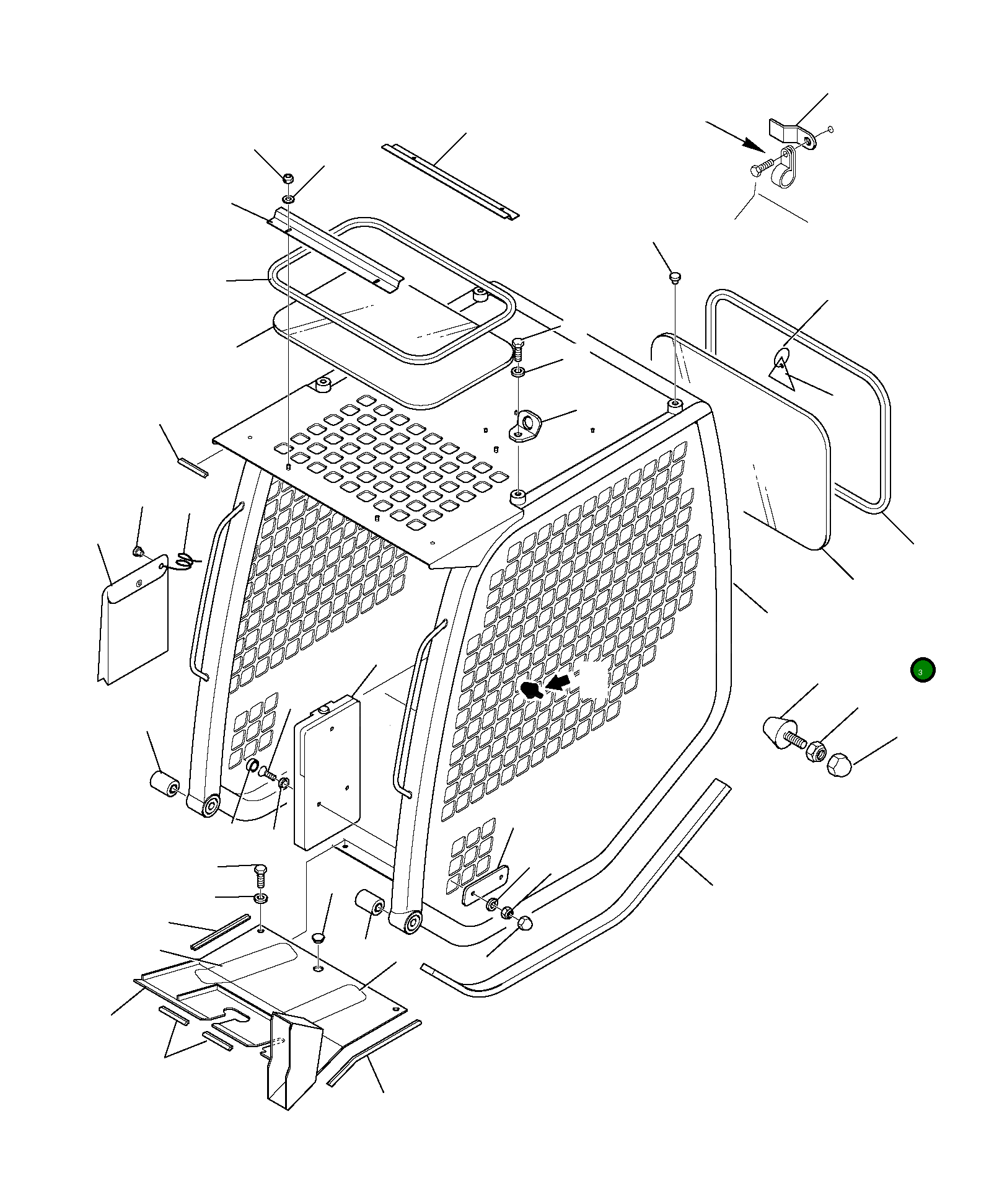 Стекло 37A-54-14152 Komatsu