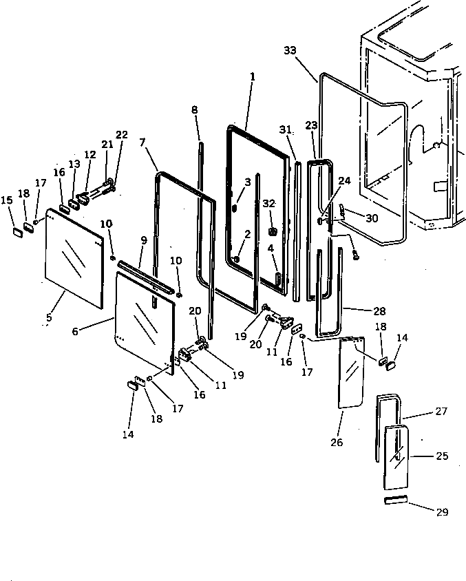 Стекло 21W-54-14440 Komatsu