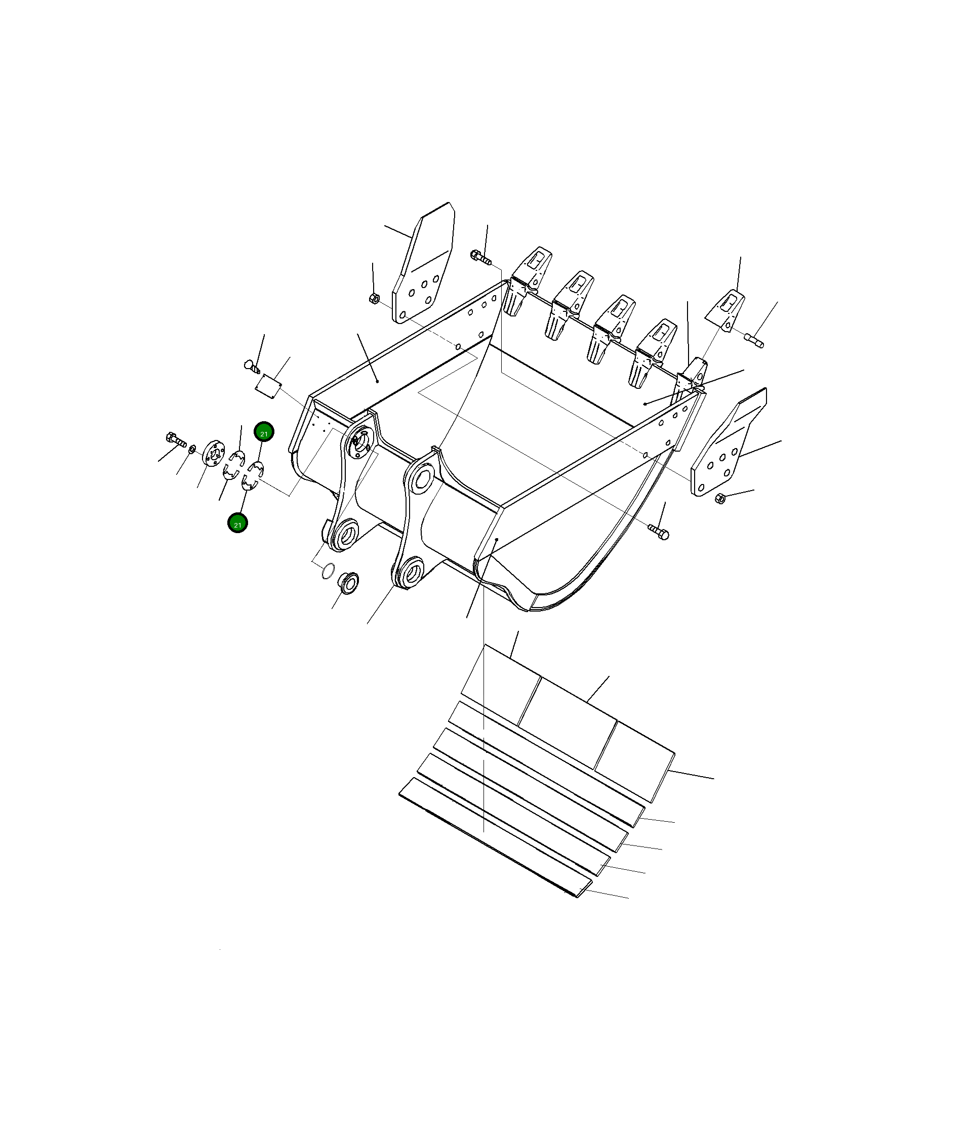 Регулировочная прокладка 21K-70-23230 Komatsu