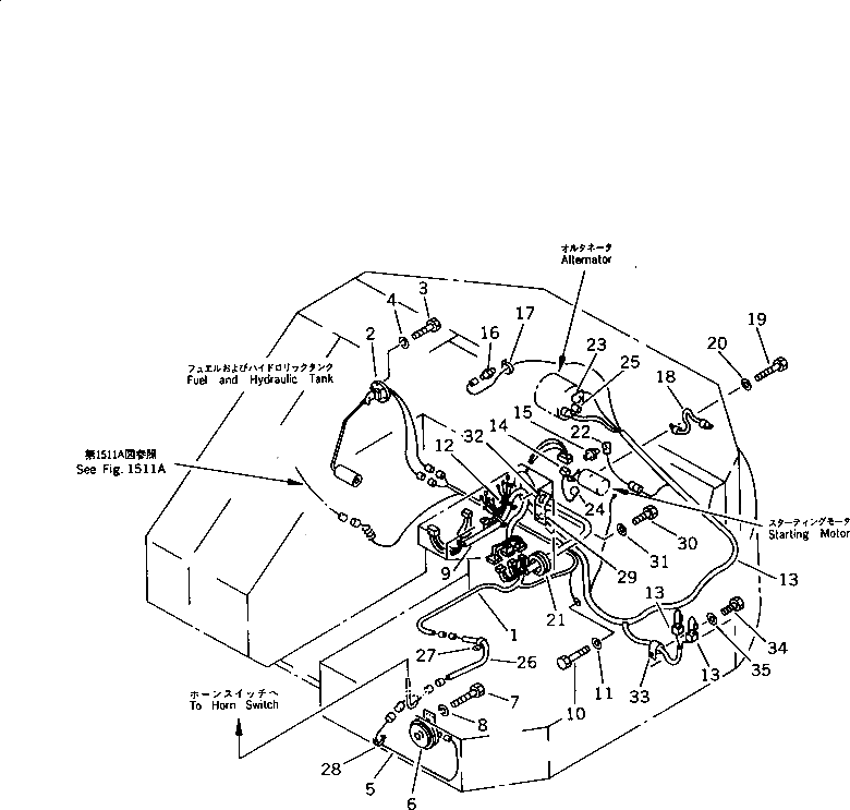 Провод 20U-06-12121 Komatsu