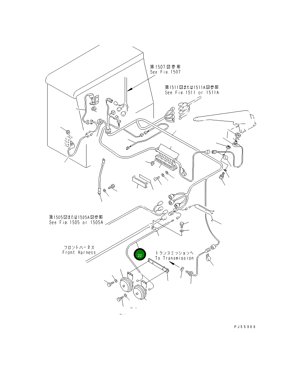 Провод 23D-06-11740 Komatsu