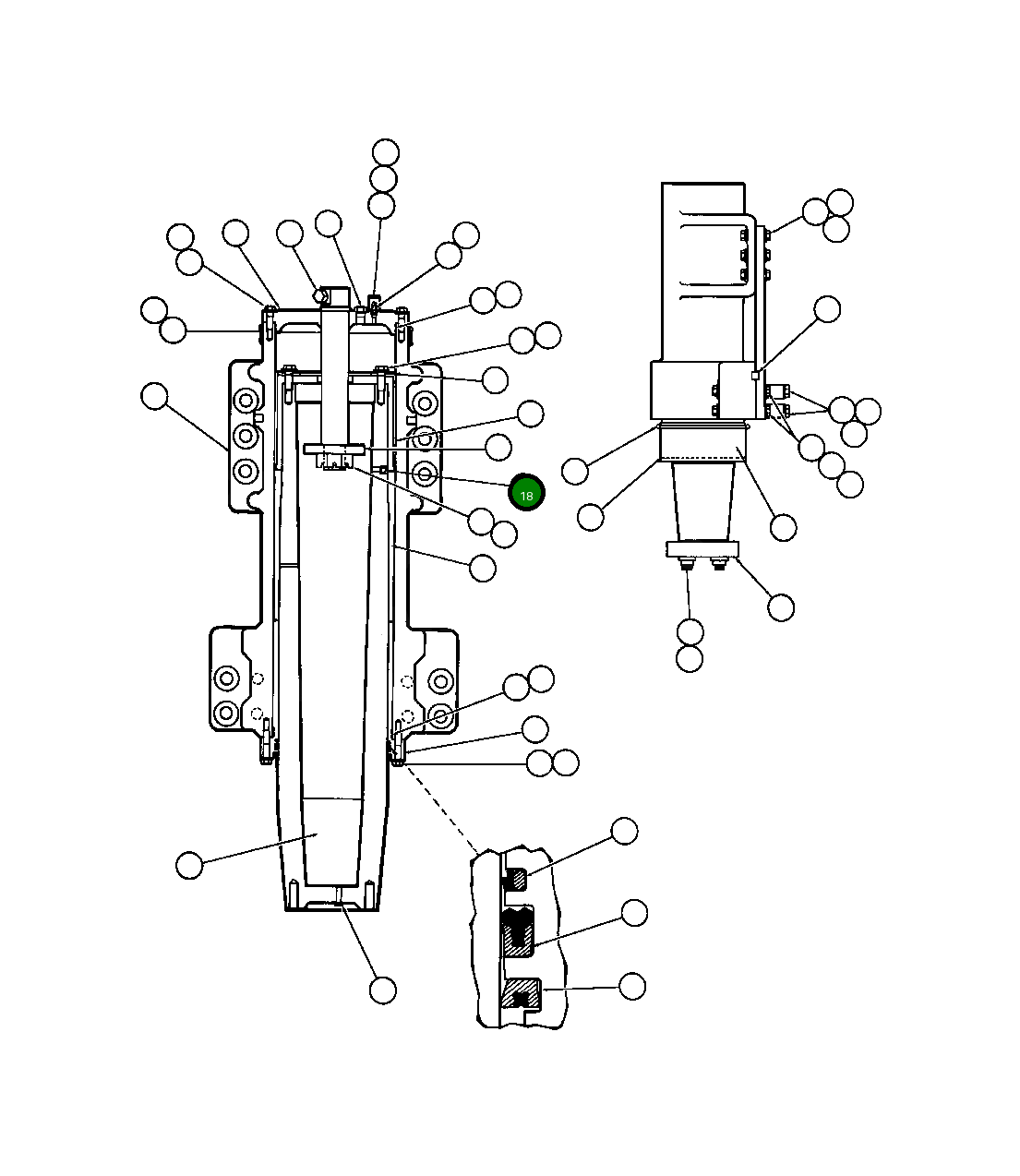 Стальной шарик 3/4" H2981 Komatsu