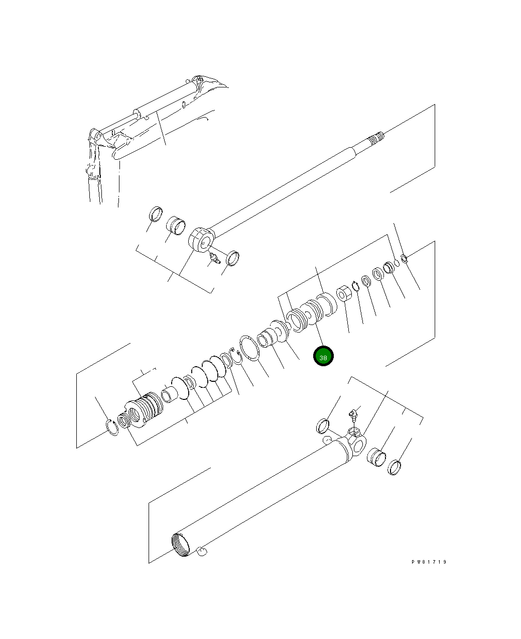 Поршень YM172425-72260 Komatsu