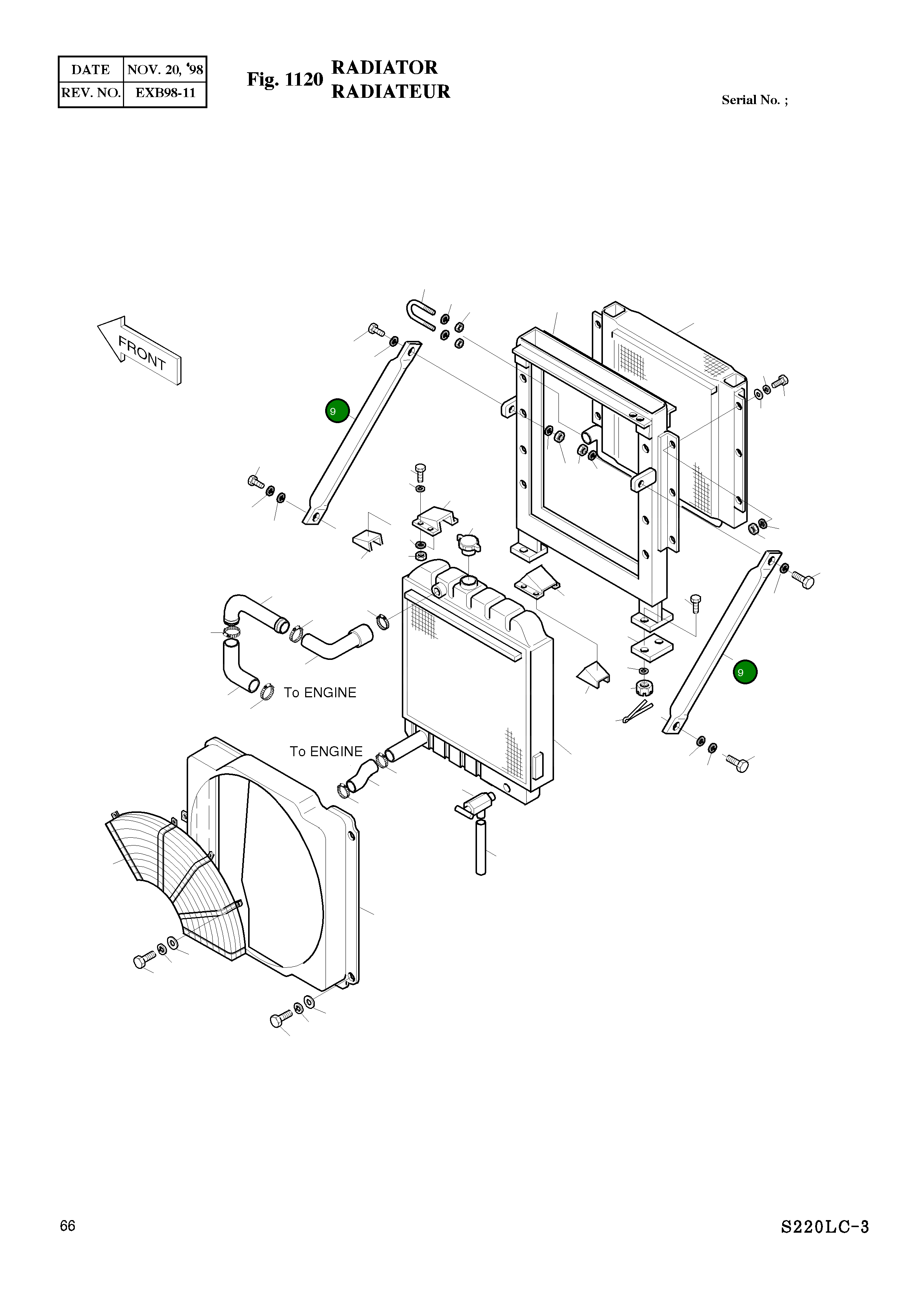 Стойка 2145-1186 Komatsu