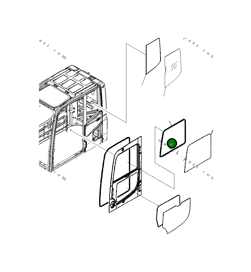 Поликарбонат 20Y-968-B370 Komatsu