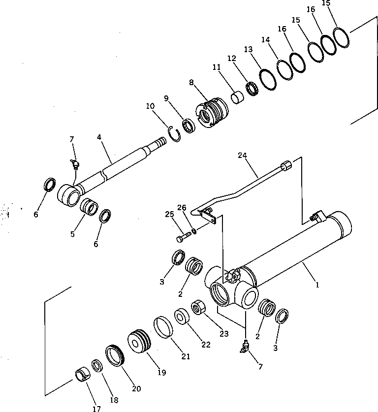 Цилиндр 21U-63-66242 Komatsu