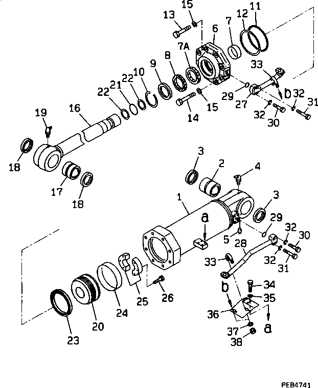 Цилиндр 195-63-44640 Komatsu