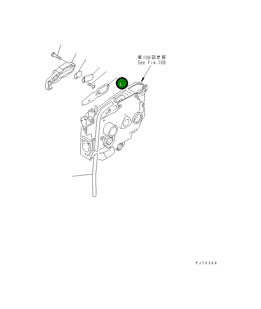 Прокладка YM105100-03131 Komatsu