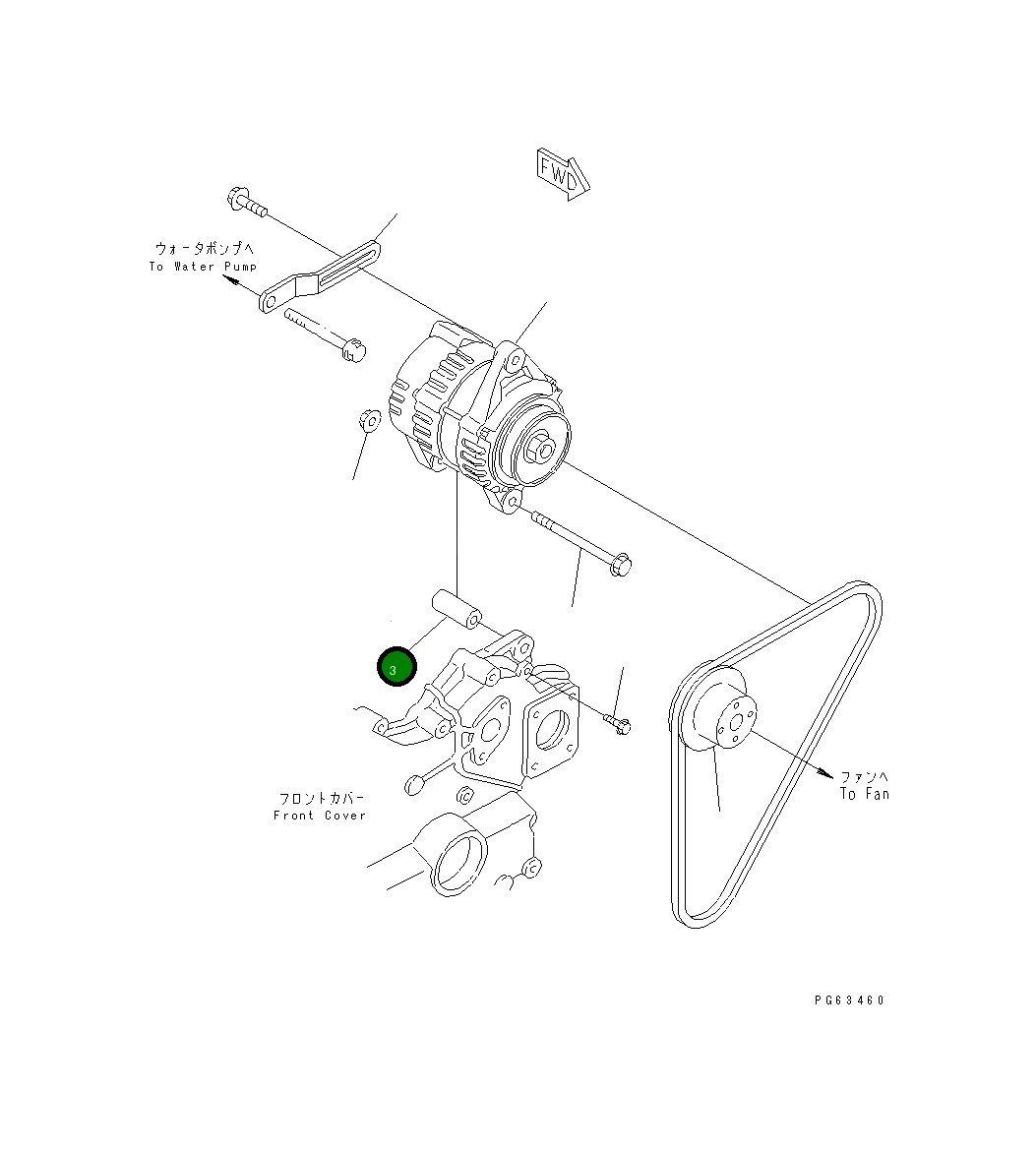 Проставка YM119621-77340 Komatsu
