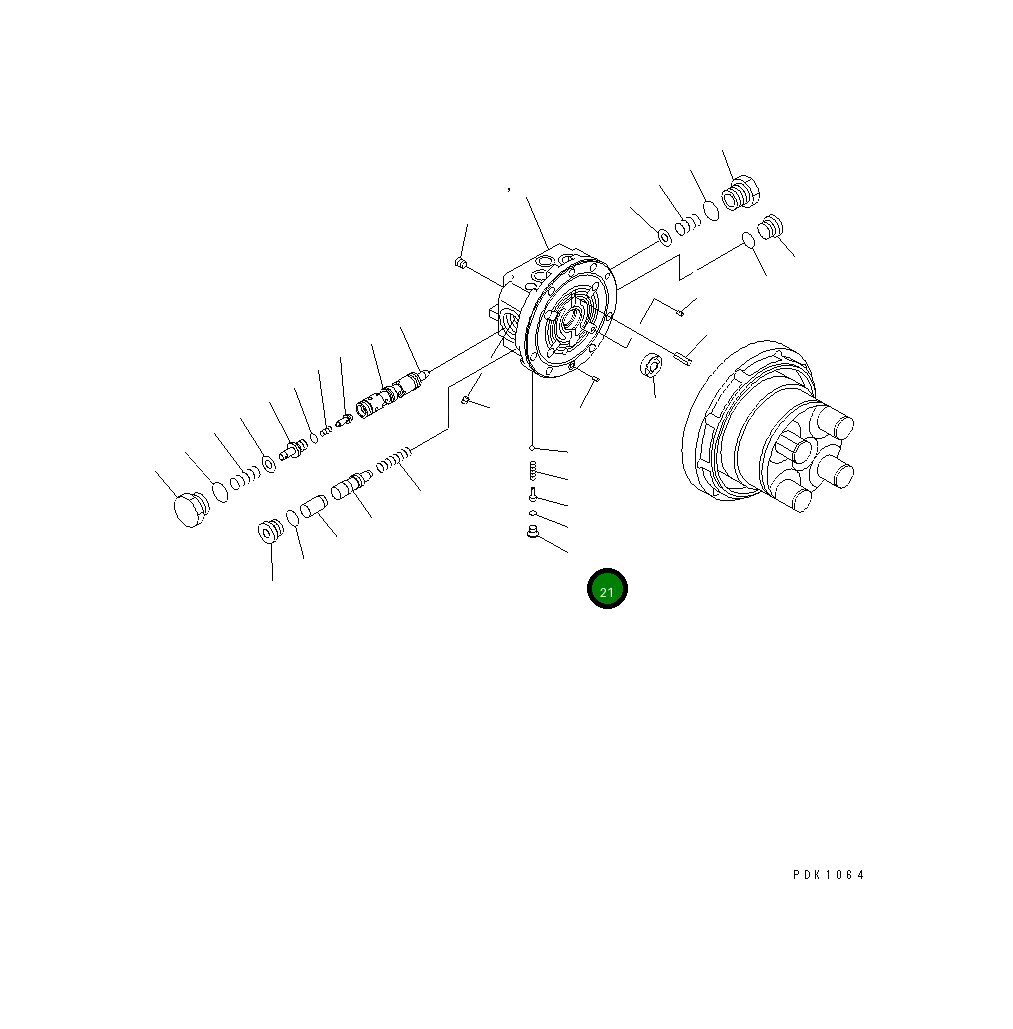 Пробка FU170-1538 687 Komatsu