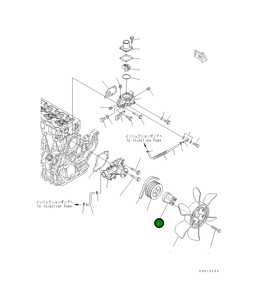Проставка YM129900-44760 Komatsu