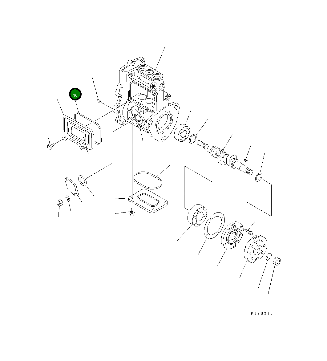 Прокладка YM129155-51761 Komatsu