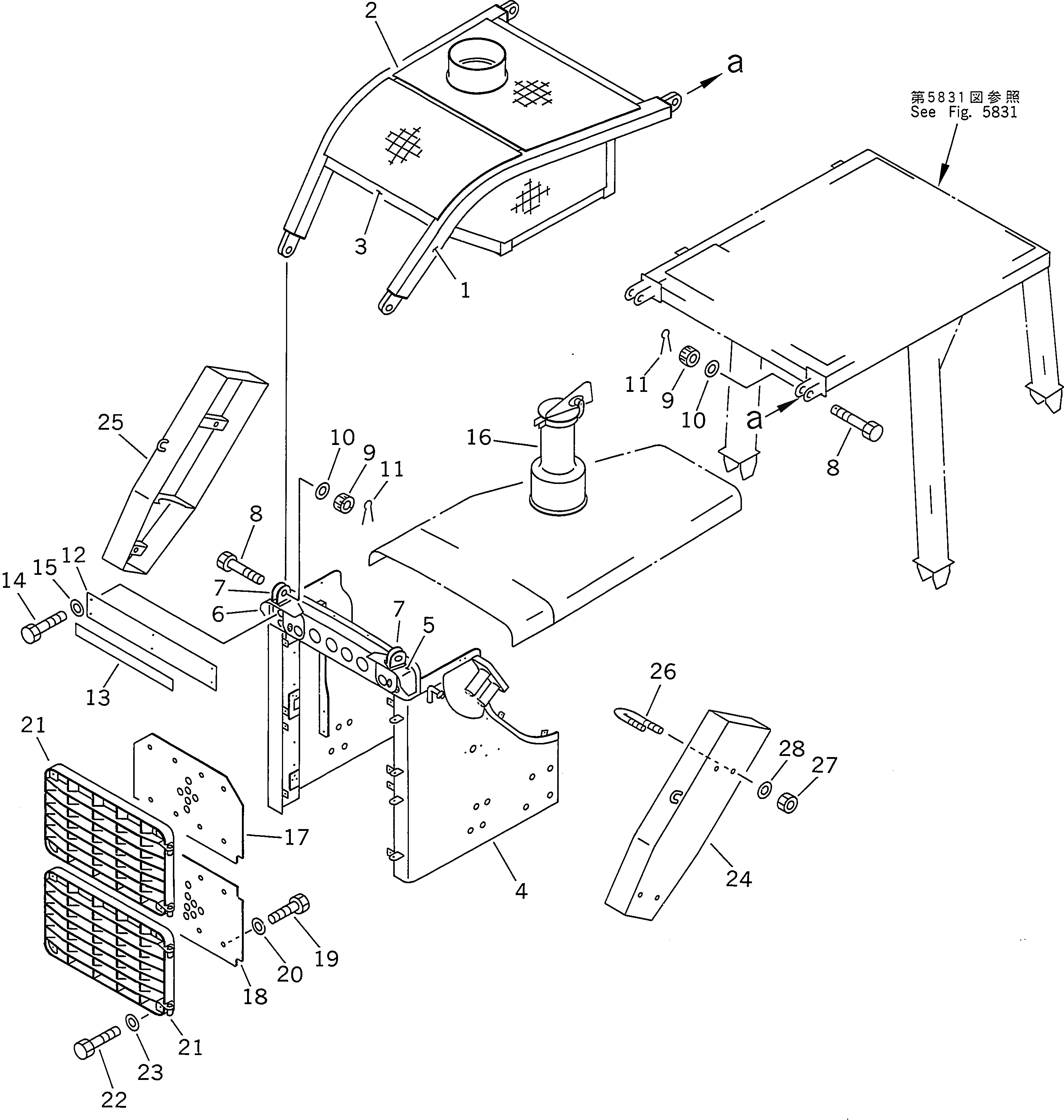 Решётка 175-886-1421 Komatsu