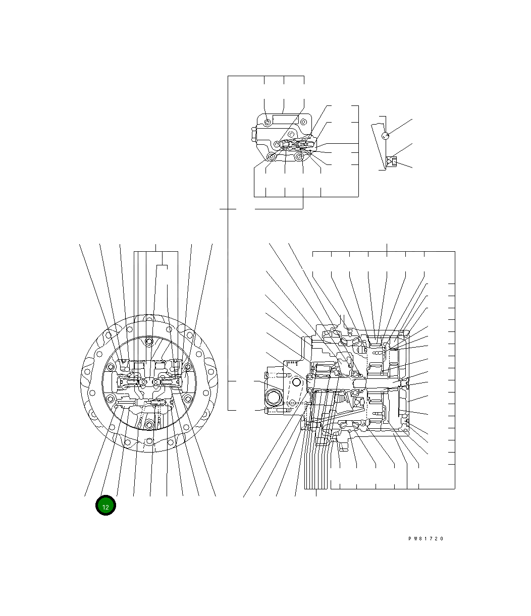 Пробка YM172147-70520 Komatsu