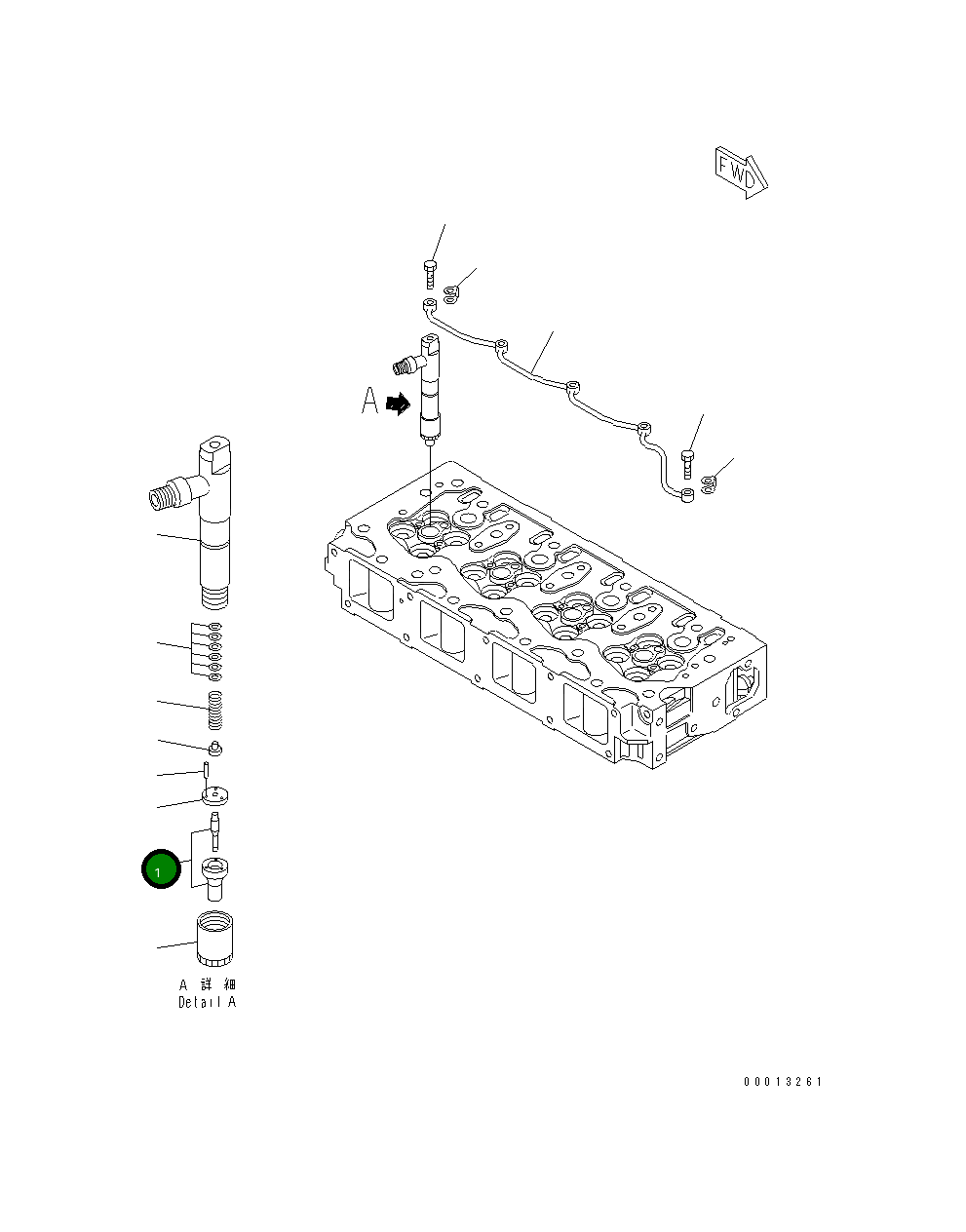 Распылитель YM129508-53000 Komatsu